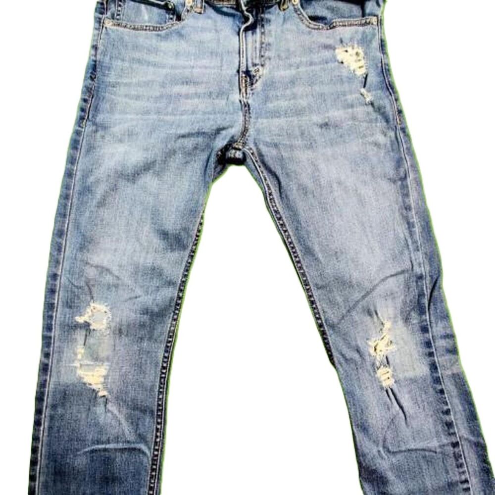 Levi’s 511 Slim Men’s Jeans Blue Distressed W30 L30 Medium Wash Stretch Denim